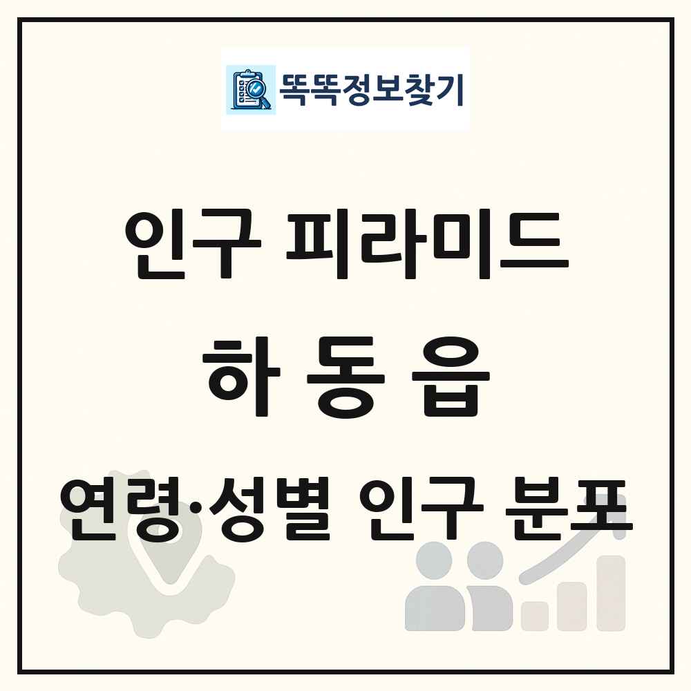 하동읍 인구 피라미드 링크 그림